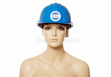 Casque chantier logo